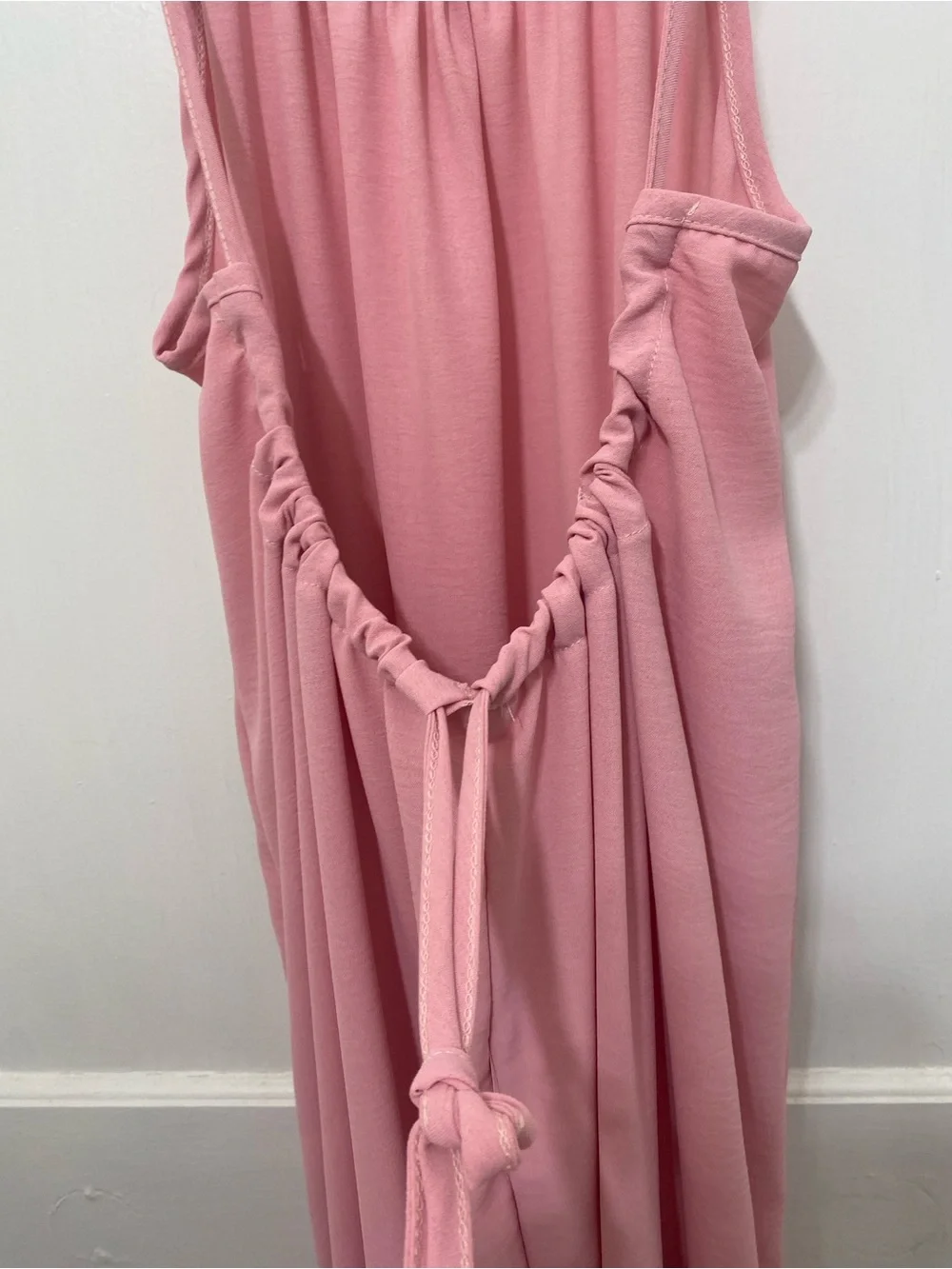 Pink Maxi Slip Dress - Spaghetti Strap - Picture 2 of 5